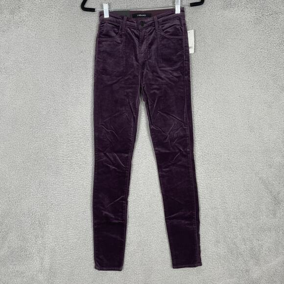 J Brand Pants - J Brand Pants Womens 24 Maria High Rise Skinny Velvet Stretch Fall Luxe Jeans